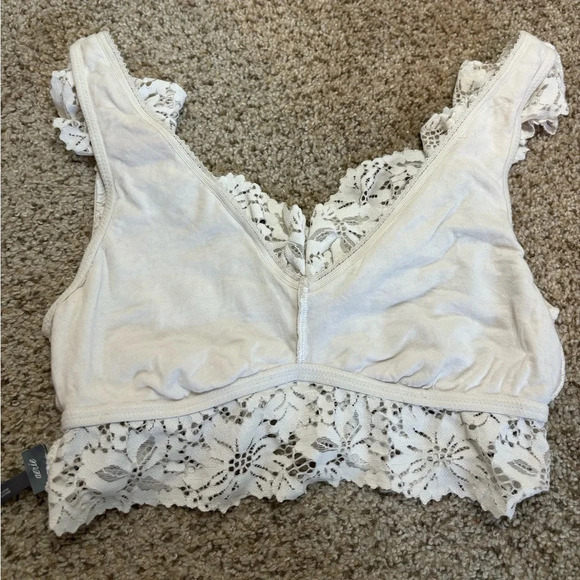 Aerie White Lace Bralette with Ruffle Size Small | festival | boho | feminine | - Picture 5 of 7